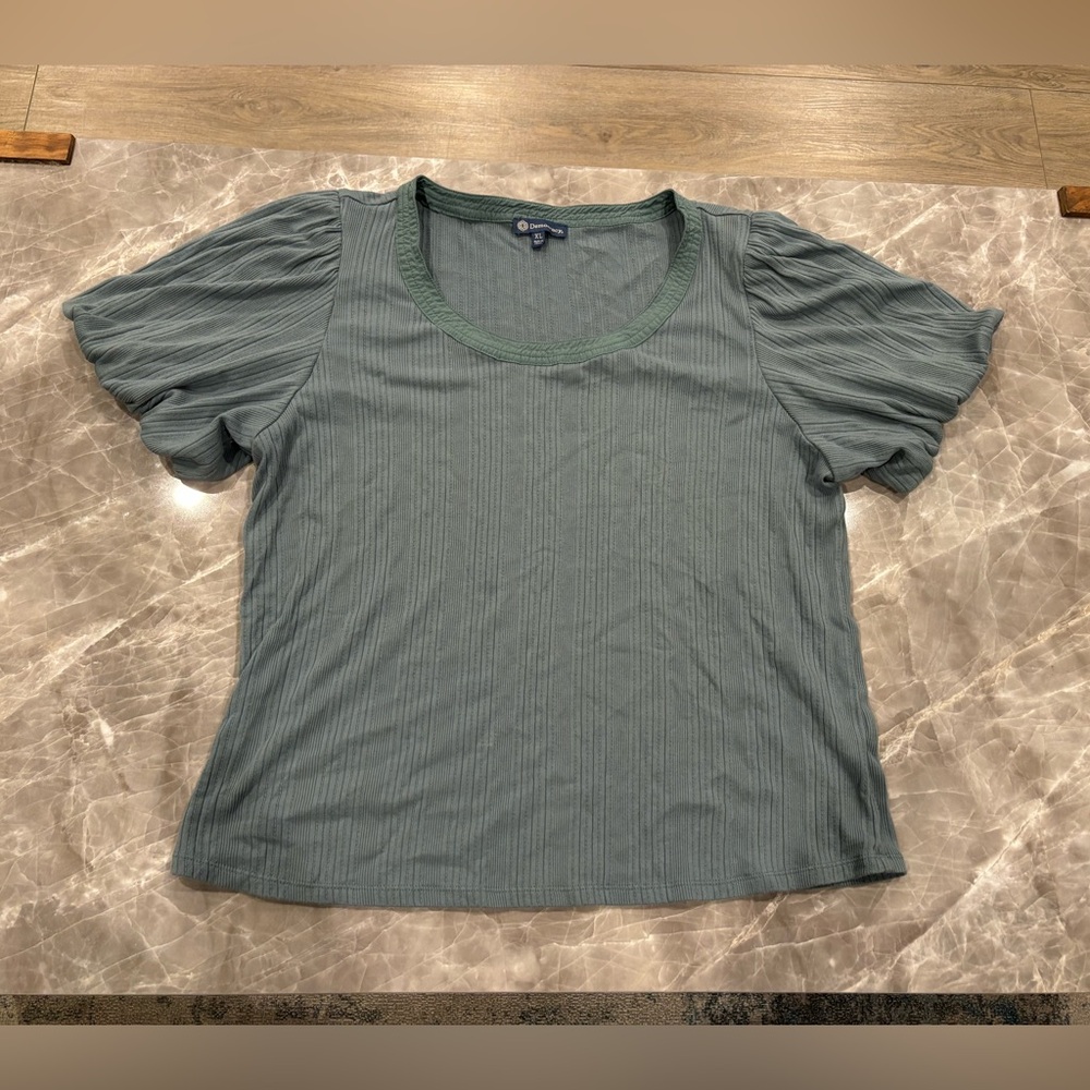 Democracy Teal Short Sleeve Top